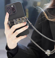 スマホクリップ スマホショルダーストラップ 携帯 調整可 ホルダー チェーンストラップ 挟むだけ 肩掛け 斜め掛け 首掛け 便利