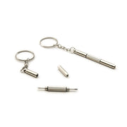 ミニドライバー メガネ用工具 多機能 精密 1本3役 プラス マイナス 六角 サングラス 眼鏡リペア 修理 調整 便利 リング付き