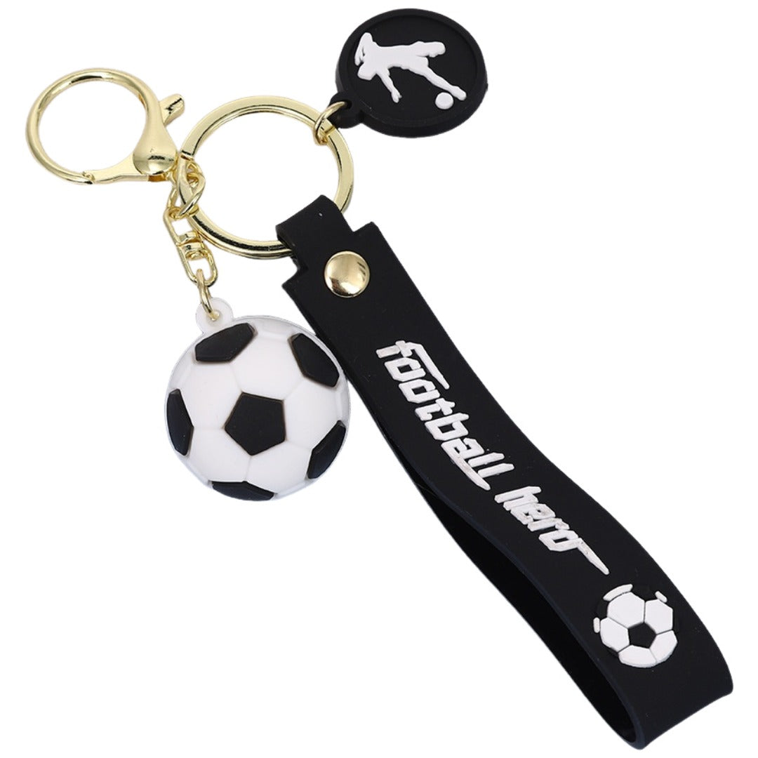 キーホルダー キーリング フットボール サッカー 飾り 目印 カッコいい おしゃれ 誕生日 プレゼント 贈り物 ギフト メンズ レディース キッズ ジュニア 子供