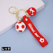 キーホルダー キーリング フットボール サッカー 飾り 目印 カッコいい おしゃれ 誕生日 プレゼント 贈り物 ギフト メンズ レディース キッズ ジュニア 子供