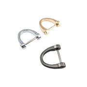 Dカン ネジ式 単品 手カン 金具 部品 レザークラフト アクセサリー クラフト材料 持ち手 ショルダーストラップ 手作り