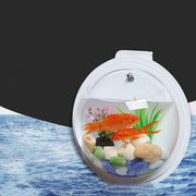 壁掛け水槽 インテリア ペット用品 半球型 クリア ホワイト シンプル アクアリウム 癒し 金魚 熱帯魚