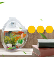 壁掛け水槽 インテリア ペット用品 半球型 クリア ホワイト シンプル アクアリウム 癒し 金魚 熱帯魚