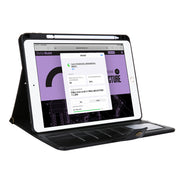 iPad ケース カバー アイパッド タブレット レザー調 財布 手帳型 スタンド 耐衝撃 カード ペン収納 ショルダー 肩掛け ベルト ストラップ付き レディース メンズ 男女兼用 大人 社会人 大学生 おしゃれ ツートン