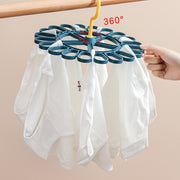 物干しハンガー ソックスハンガー 靴下干し 360度 20クリップ 回転 洗濯用品 収納ハンガー 室内干し ラウンド 差し込み かわいい おしゃれ