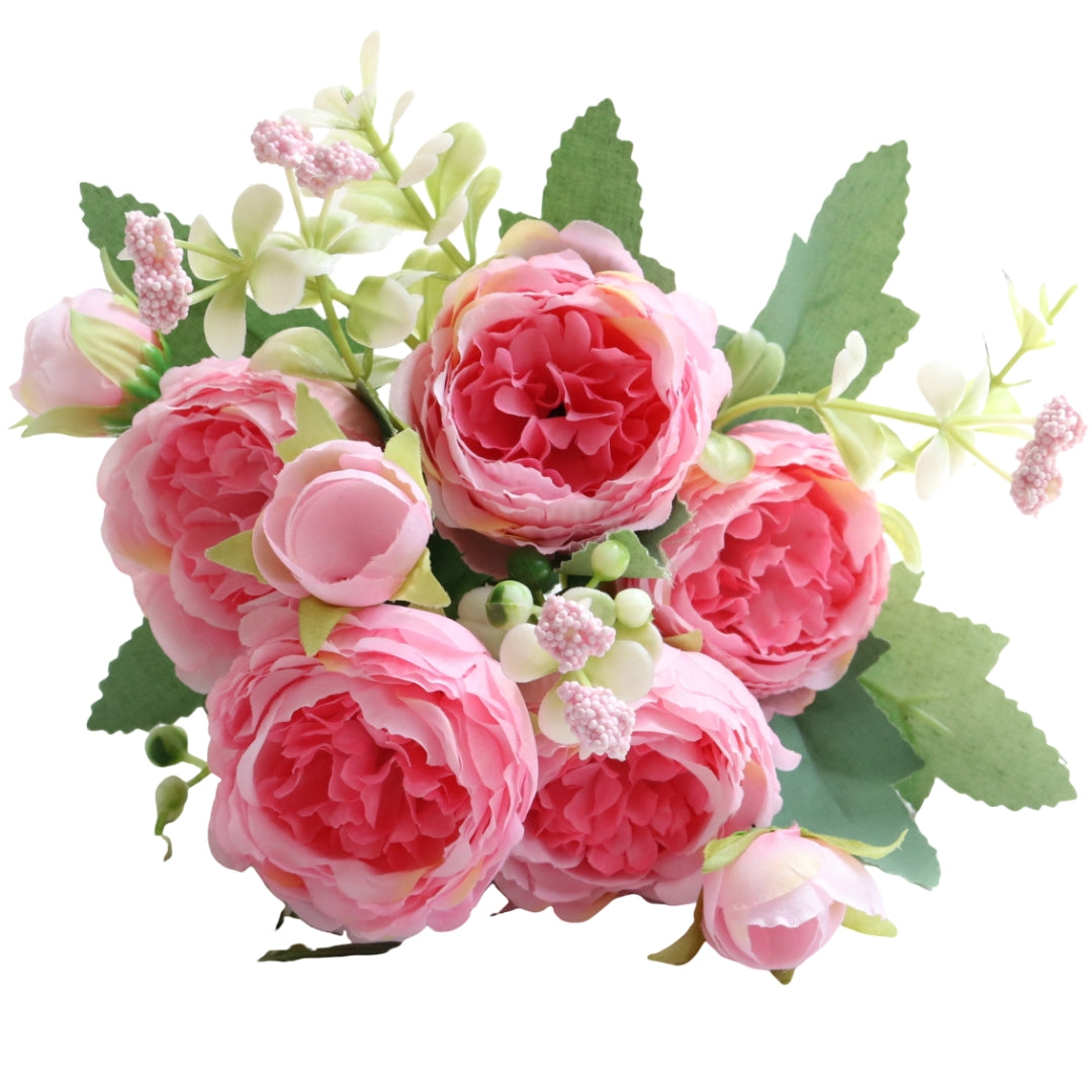 フェイクフラワー 造花 インテリア フラワー バラ 薔薇 ダークピンク バリエーション画像