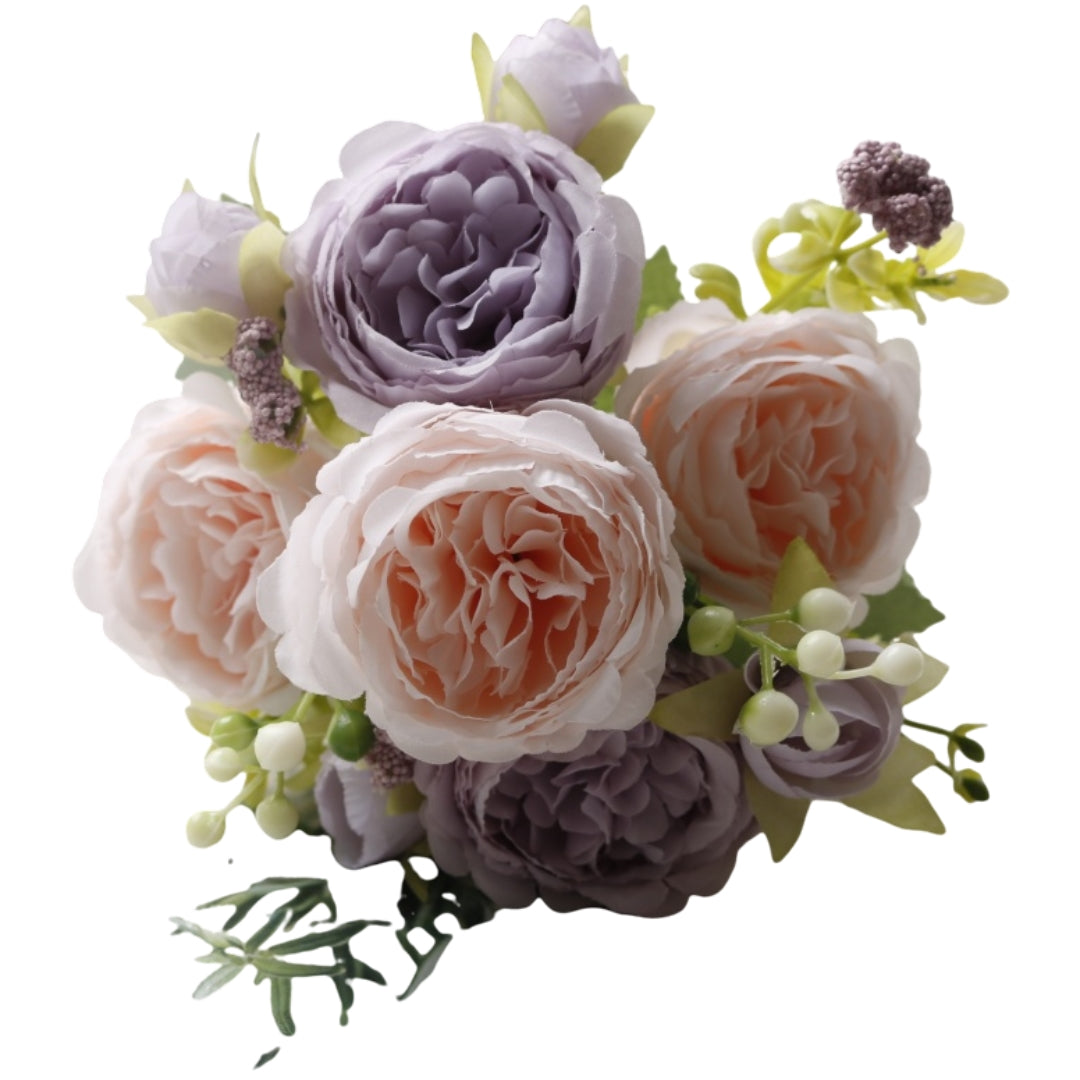 フェイクフラワー 造花 インテリア フラワー バラ 薔薇 ピンク×パープル バリエーション画像