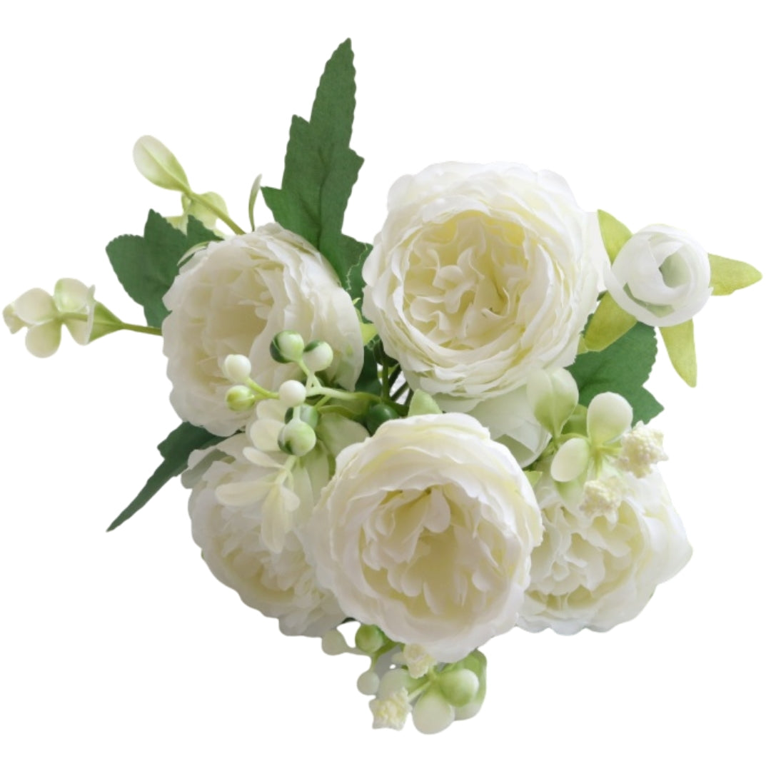 フェイクフラワー 造花 インテリア フラワー バラ 薔薇 ホワイト バリエーション画像