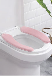 便座シート 便座カバー トイレシート トイレ用品 粘着式 貼る 厚手 ふわふわ 柔らかい 無地 洗える 暖かい あったか シンプル 防寒