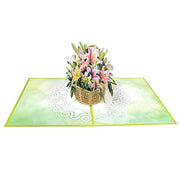グリーティングカード 封筒付き 3D 立体 お祝い 記念日 誕生日 メッセージカード レターセット 花 フラワー