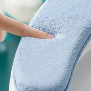 便座カバー 生活雑貨 トイレ雑貨 接着式 接着タイプ 左右分離型 クッションタイプ 洗濯可能 繰り返し使える 無地 ピンク イエロー グレー シンプル カジュアル