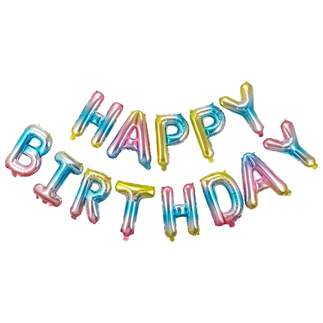 バルーン 誕生日 バースデーバルーン HAPPYBIRTHDAY アルミ風船 誕生会 グラデーション2 バリエーション画像