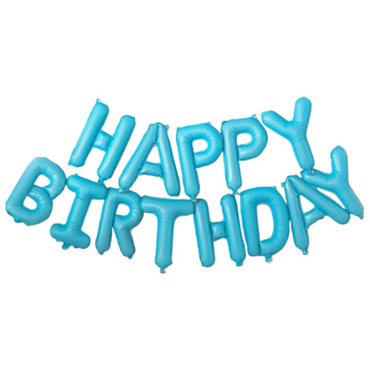 バルーン 誕生日 バースデーバルーン HAPPYBIRTHDAY アルミ風船 誕生会 ライトブルー バリエーション画像
