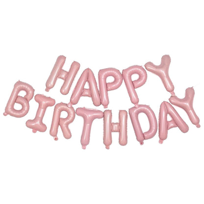 バルーン 誕生日 バースデーバルーン HAPPYBIRTHDAY アルミ風船 誕生会 ピンク バリエーション画像