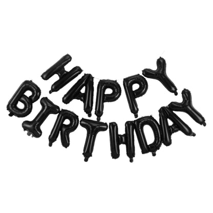 バルーン 誕生日 バースデーバルーン HAPPYBIRTHDAY アルミ風船 誕生会 ブラック バリエーション画像
