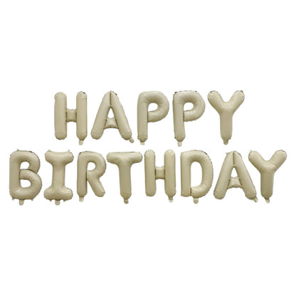 バルーン 誕生日 バースデーバルーン HAPPYBIRTHDAY アルミ風船 誕生会 クリーム バリエーション画像