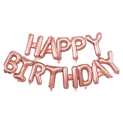 バルーン 誕生日 バースデーバルーン HAPPYBIRTHDAY アルミ風船 誕生会 ローズゴールド バリエーション画像
