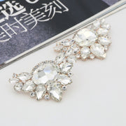 シューズクリップ 2個セット 1足分 シューパーツ レディース ラインストーン シューズアクセサリー キラキラ おしゃれ きれいめ 上品 エレガント 華やか 女性用 結婚式 二次会 パーティー イベント ドレスアップ 発表会 プレゼント ギフト 贈り物 ギフト