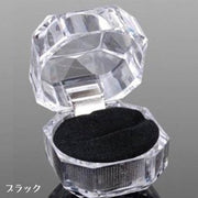 アクセサリーケース ジュエリーケース アクセサリーボックス ジュエリーボックス ギフトボックス ミニサイズ 指輪収納 リング収納 リングケース ピアス イヤリング クリア 透明 プレゼント 贈り物 おしゃれ かわいい 上品 きれいめ 高級感 赤 黒 白