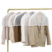 衣類カバー 洋服カバー 5枚セット 日用雑貨 収納用品 ショートタイプ ホコリよけカバー 衣服 洋服 スーツ ドレス コート ショルダーカバー 肩掛け 吊り下げ衣類 防汚 防塵 吊るし収納 クローゼット