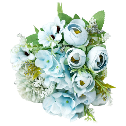 造花 花 フラワー 薔薇 バラ 牡丹 つぼみ×ブルー バリエーション画像
