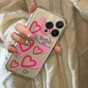iPhoneケース iPhoneカバー スマホケース スマホカバー ハート 透明 クリア 落下 保護 傷防止 耐衝撃 衝撃吸収 アイフォン Apple アップル かわいい おしゃれ