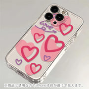 iPhoneケース iPhoneカバー スマホケース スマホカバー ハート 透明 クリア 落下 保護 傷防止 耐衝撃 衝撃吸収 アイフォン Apple アップル かわいい おしゃれ