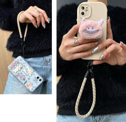 スマホストラップ ハンドストラップ リストストラップ 挟む 手首掛け ロープ 丸紐 落下 紛失 防止 カラバリ豊富 スマートフォン 携帯 スマホアクセサリー