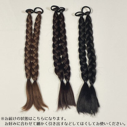 エクステ 三つ編み 2本セット レディース 編み込み ポイントウィッグ 商品画像5