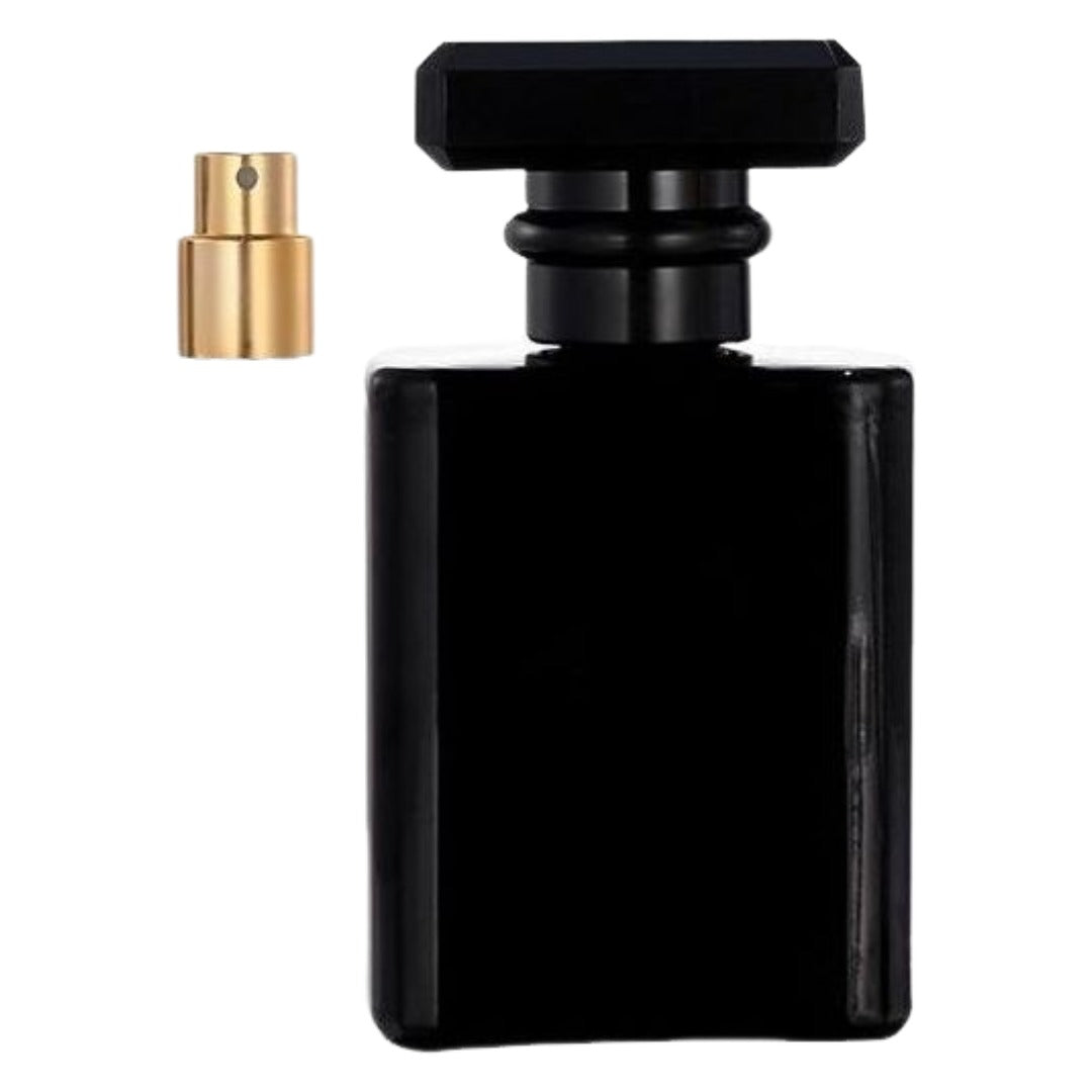 アトマイザー スプレーボトル 50ml 香水 詰め替え容器 ガラス製 ブラック×ゴールド【艶あり】 バリエーション画像