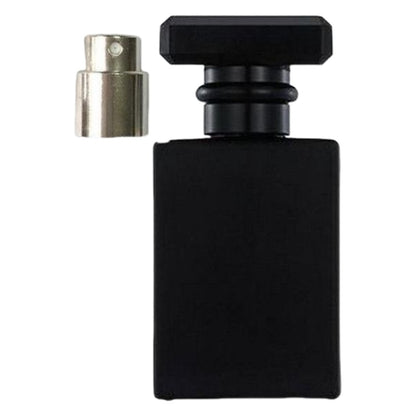 アトマイザー スプレーボトル 50ml 香水 詰め替え容器 ガラス製 ブラック×シルバー【艶なし】 バリエーション画像