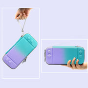 Nintendo Switchケース SwitchLiteケース 両対応 保護カバー ストラップ付き 本体 収納 ファスナー グラデーション ニンテンドースイッチ スイッチライト 全面保護 持ち運び 携帯 かわいい おしゃれ