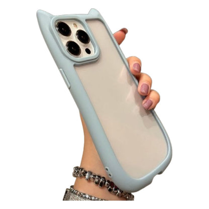 iPhone用ケース iPhone用カバー スマホケース スマホカバー 背面保護 猫 ブルー バリエーション画像