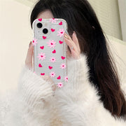 iPhoneケース iPhoneカバー スマホケース スマホカバー 花 フラワー 透明 クリア 落下 保護 傷防止 耐衝撃 衝撃吸収 アイフォン Apple アップル かわいい おしゃれ