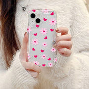 iPhoneケース iPhoneカバー スマホケース スマホカバー 花 フラワー 透明 クリア 落下 保護 傷防止 耐衝撃 衝撃吸収 アイフォン Apple アップル かわいい おしゃれ