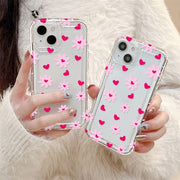 iPhoneケース iPhoneカバー スマホケース スマホカバー 花 フラワー 透明 クリア 落下 保護 傷防止 耐衝撃 衝撃吸収 アイフォン Apple アップル かわいい おしゃれ