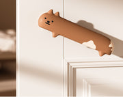 ドアノブカバー ソフトカバー ドアクリップ 滑り止め グリップクッション レバーハンドル用 シリコン 保護カバー ドアグリップ インテリア小物 汚れ防止 静電気防止 衝突防止 傷防止 アニマル 引き戸 ネコ 猫型 右用 左用 かわいい キュート おしゃれ 子ども部屋 寝室 黒 緑 茶 灰