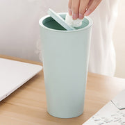 ミニゴミ箱 卓上ゴミ箱 ごみ箱 ゴミ箱 丸型 蓋付き 小さい オフィス デスク キッチン 洗面所 トイレ 車 車内 便利 おしゃれ かわいい 可愛い シンプル 無地 くすみカラー 白 青 緑