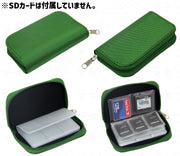 SDカードケース SDカードホルダー 収納ポーチ micro SD メモリーカード ジッパー式 シンプル 無地 持ち運び