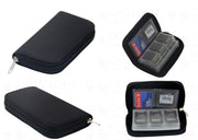 SDカードケース SDカードホルダー 収納ポーチ micro SD メモリーカード ジッパー式 シンプル 無地 持ち運び
