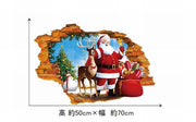 ウォールステッカー 壁紙シール ウォールデコレーション クリスマス X'mas Merry Christmas クリスマスリース サンタクロース クリスマスプレゼント おしゃれ パーティー 飾り付け デコレーション クリスマス会 イベント 貼り付け簡単 雑貨 インテリア DIY