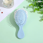 ヘアブラシ クッションブラシ ヘアケア用品 ヘアセット用品 コンパクト 小型 小さめ 持ち運び可能 無地 ピンク ブルー グリーン シンプル カジュアル 可愛い キュート ポップ おしゃれ