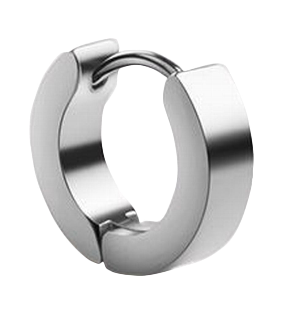 ピアス フープピアス メンズ レディース ユニセックス アクセサリー フープ 輪 リング 片耳 単品 シンプル ホワイト ブラック シルバーカラー ゴールドカラー