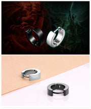 ピアス フープピアス メンズ レディース ユニセックス アクセサリー フープ 輪 リング 片耳 単品 シンプル ホワイト ブラック シルバーカラー ゴールドカラー