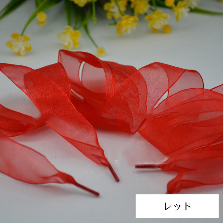靴ひも 靴紐 シューレース 1ペア 2本 りぼん 商品画像3