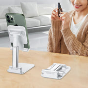 スマホスタンド タブレットスタンド 折りたたみ 小型 コンパクト 卓上 軽量 携帯用 持ち運び 高さ自由調節 角度調整可能 動画鑑賞 ミーティング ゲーム 便利