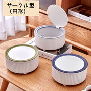 ごみ箱 ダストボックス 卓上 丸型 角型 サークル スクエア 蓋つき ワンプッシュ おしゃれ オフィス キッチン 寝室 ブルー オレンジ