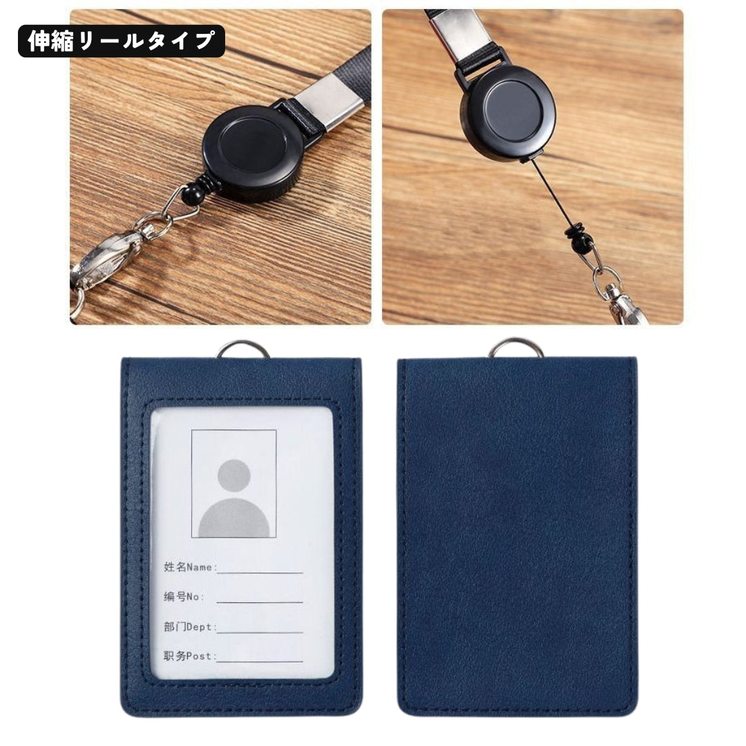 IDカードケース IDカードホルダー 二つ折り 縦型 パスケース レディース 商品画像4