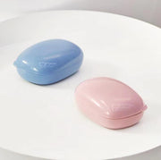 石けんケース 石鹸入れ せっけん箱 ソープディッシュ ソープトレー 石けん置き フタ付き 水切り 蓋 ふた 持ち運び 旅行 トラベルグッズ 携帯 洗面用具 バス用具 シンプル おしゃれ かわいい 無地 石けん容器