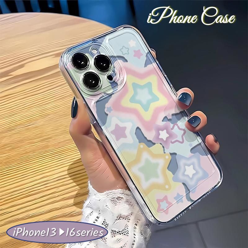 iPhoneケース iPhoneカバー スマホカバー スマホケース 背面保護 傷防止 星 スター かわいい おしゃれ キュート iPhone 13 14 15 16 Pro ProMax plus 携帯カバー アイフォン スマートフォン